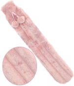 Long Pink Faux Fur Hot Water Bottle - Image 3