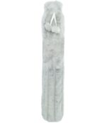 Long Grey Faux Fur Hot Water Bottle - Image 3