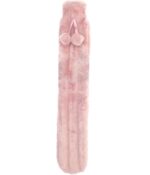 Long Pink Faux Fur Hot Water Bottle - Image 2