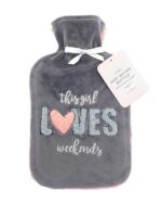 Loves Weekend Grey Hot Water Bottle