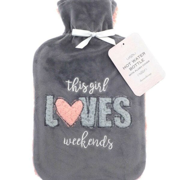 Loves Weekend Grey Hot Water Bottle