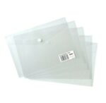 A5 Clear Plastic Stud Wallet | Pack of 5 A5 - Image 2