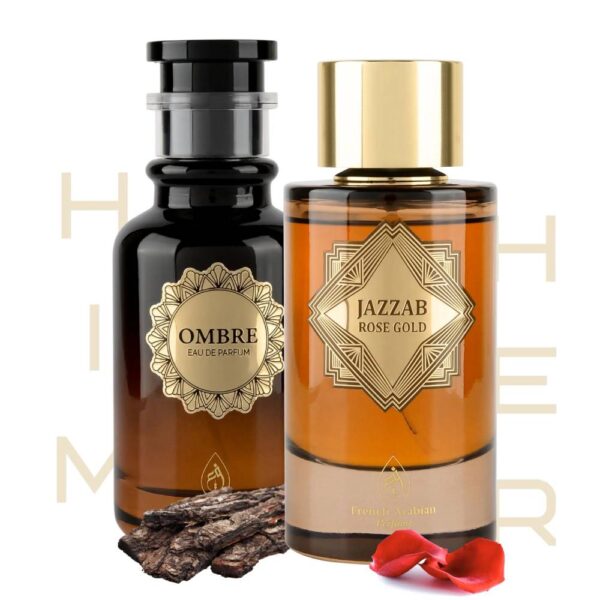French Arabian Ombre & Jazzab Rose Gold Perfume Bundle Gift Set