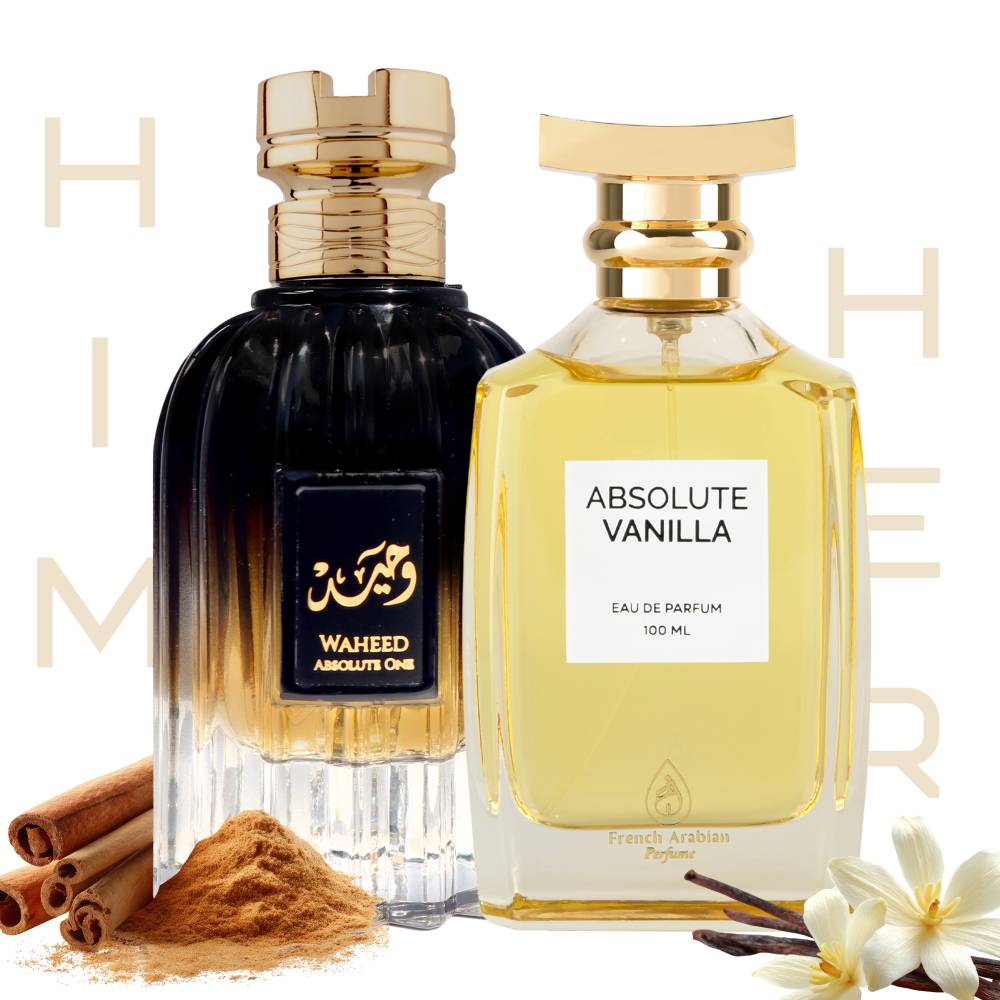 FAP Waheed and Absolute Vanilla Gift Set Product Image eaD 1 French Arabian Waheed & Absolute Vanilla Perfume Bundle Gift Set - Image 1